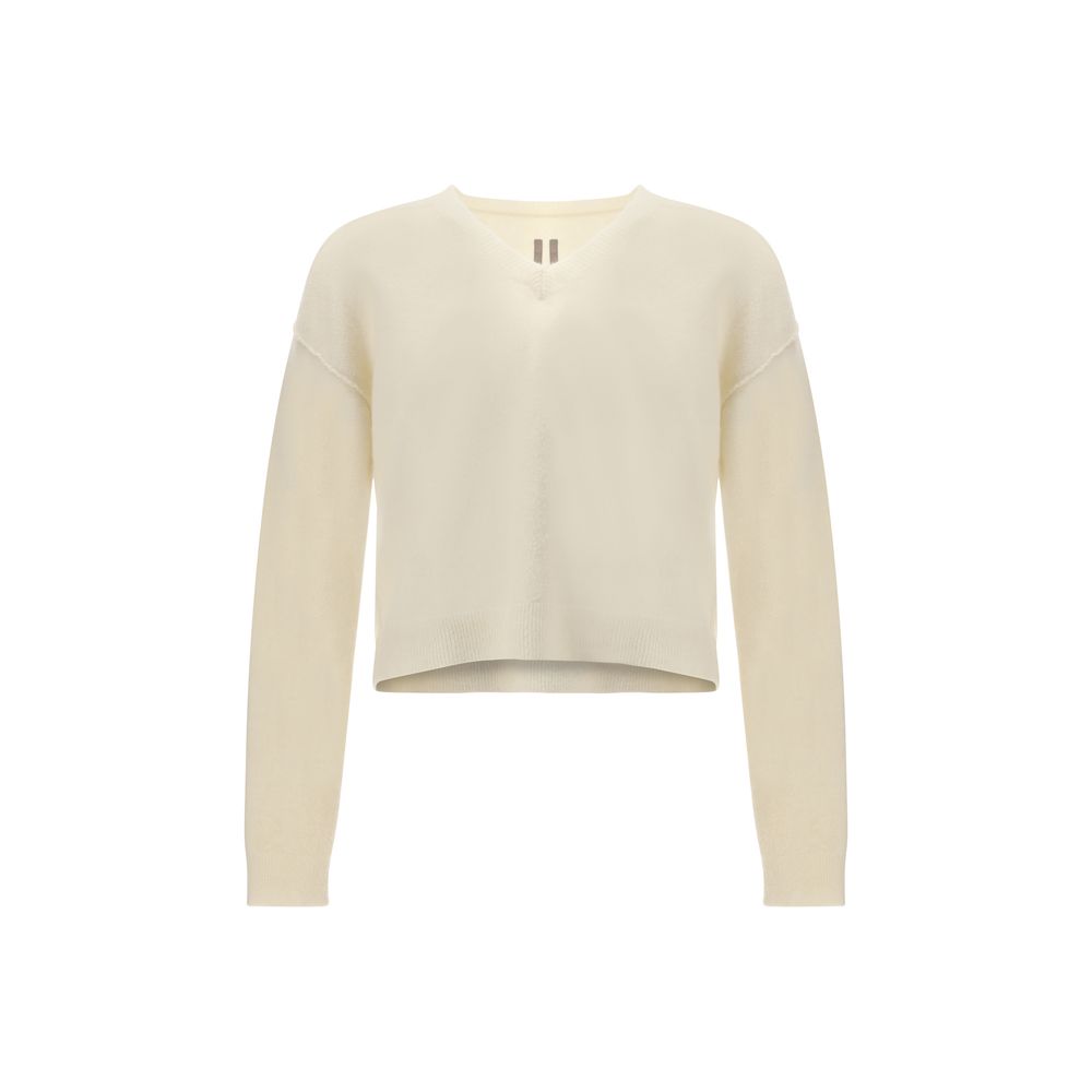 Rick Owens Tommy Sweater Alpaca Vicuna Nylon Wool Knit Black