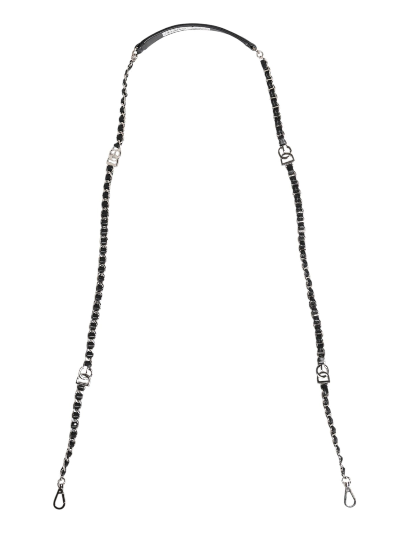 Sac à bandoulière en cuir noir Dolce & Gabbana avec logo DG