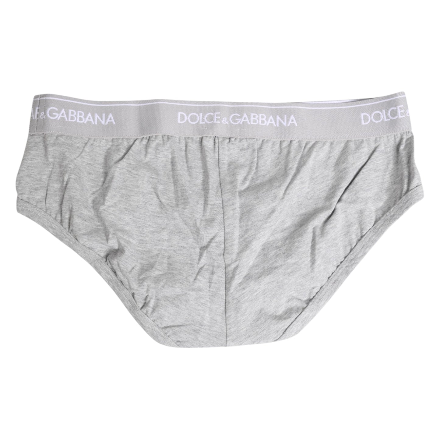 Sous-vêtement régulier en coton stretch gris Dolce & Gabbana