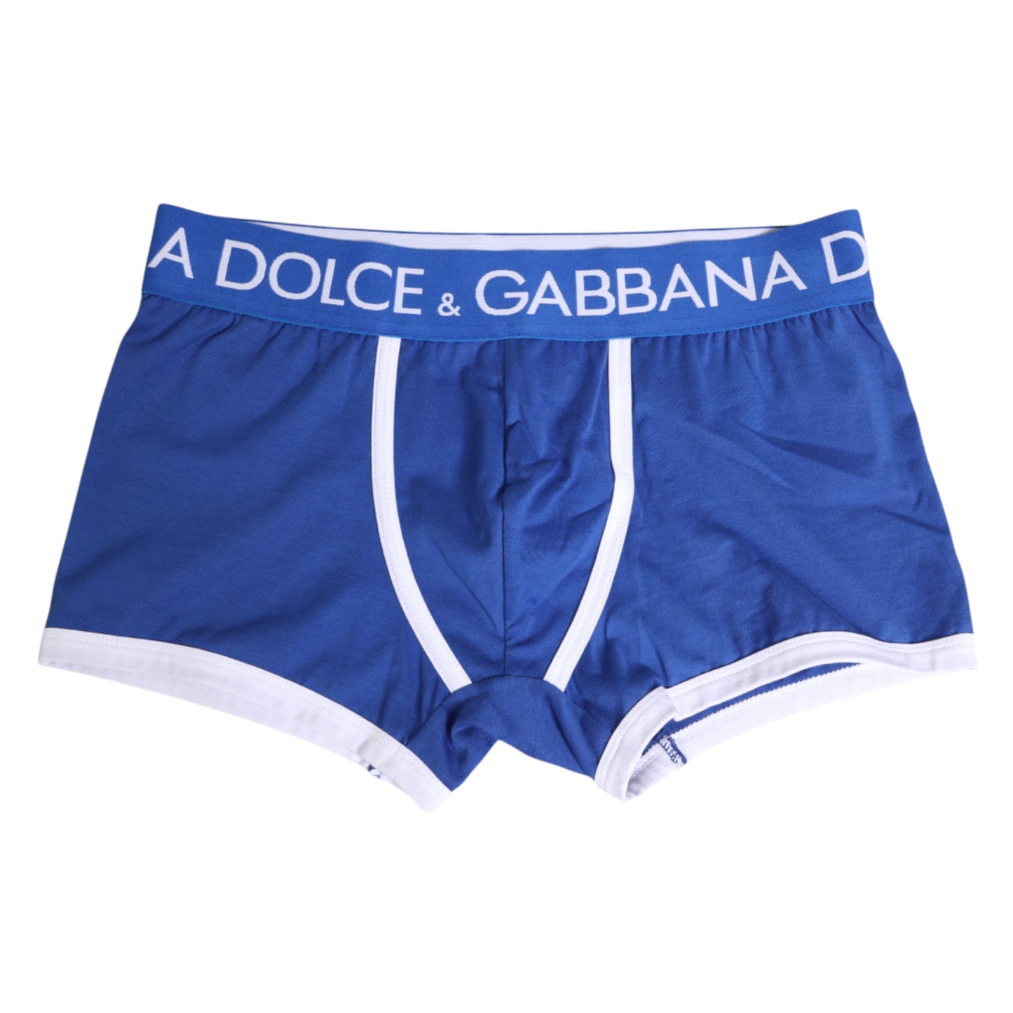 Boxer classique en coton stretch bleu Dolce & Gabbana
