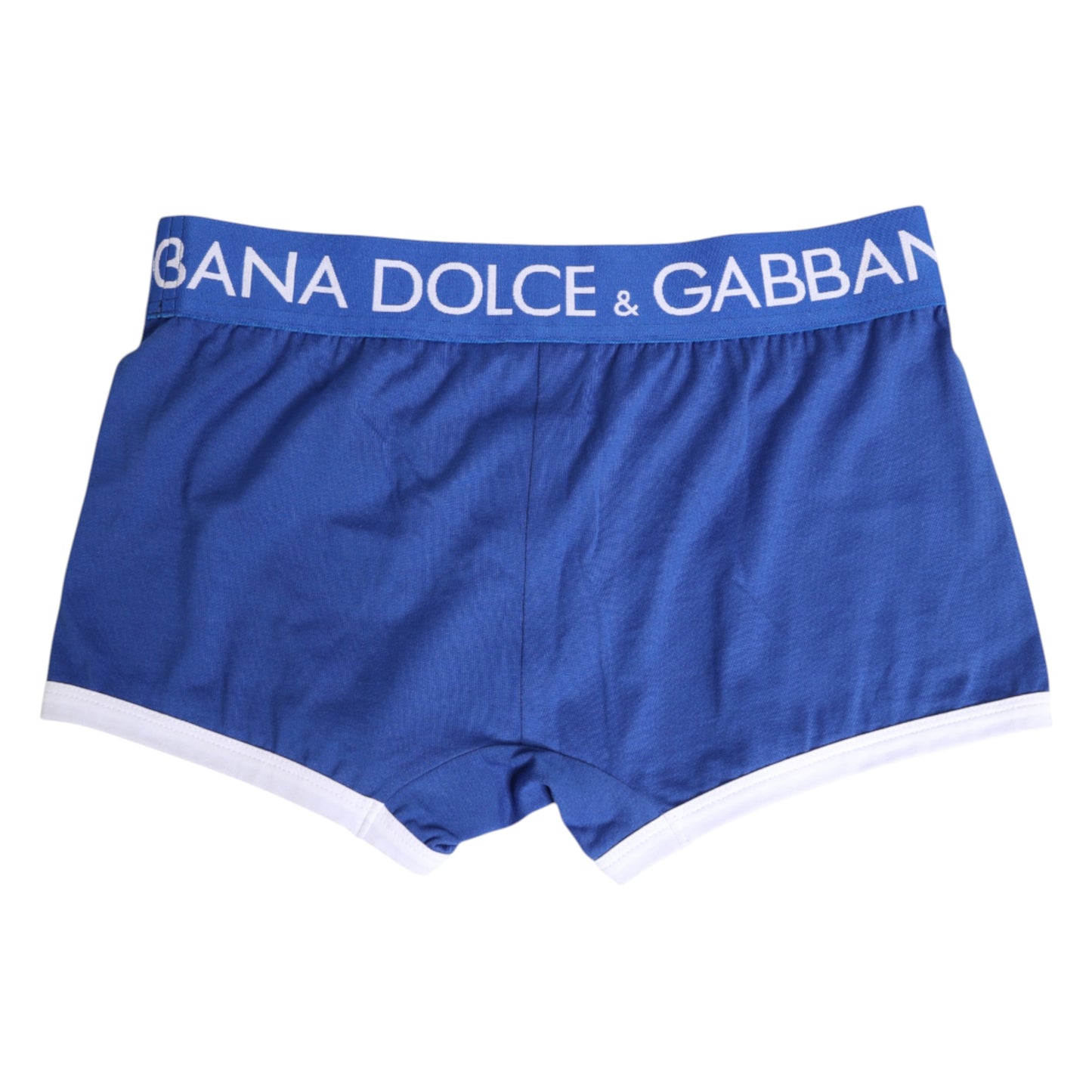 Boxer classique en coton stretch bleu Dolce & Gabbana