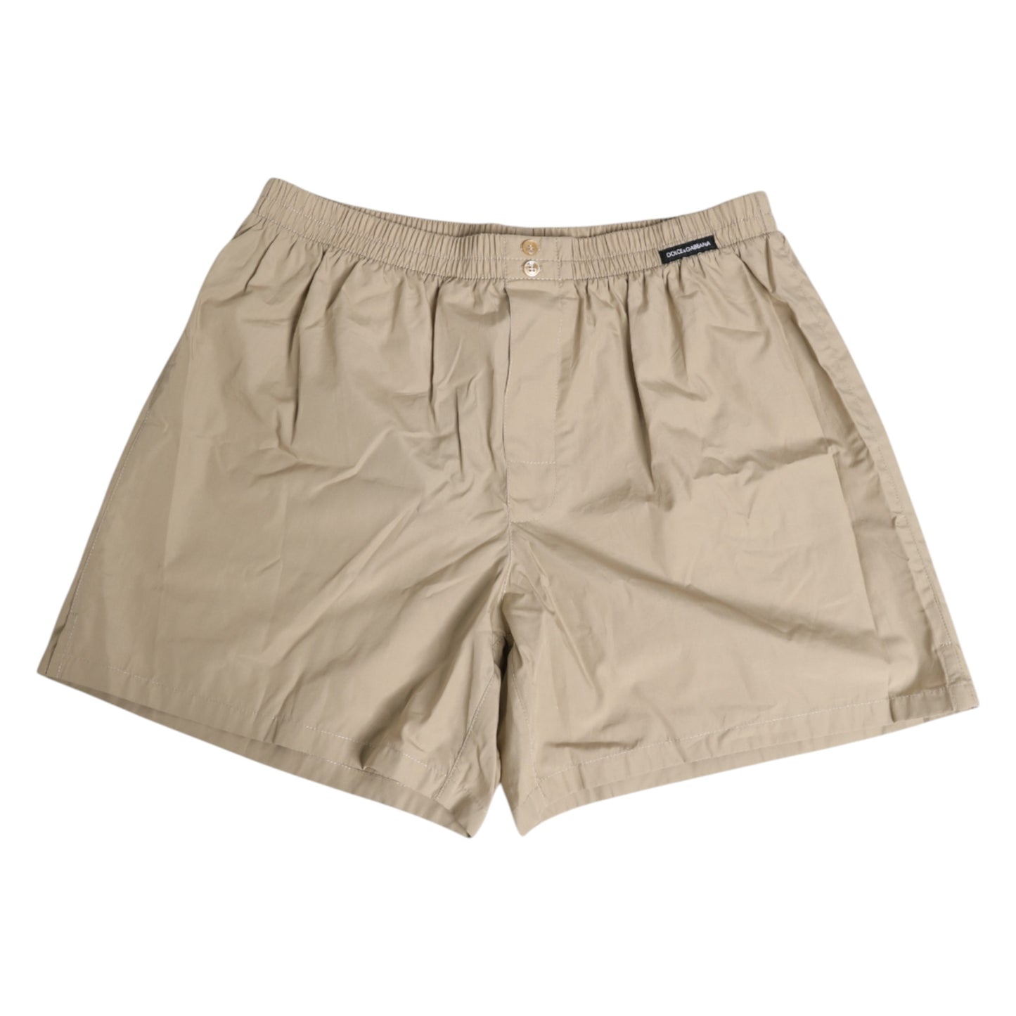 Boxer classique en coton beige Dolce & Gabbana