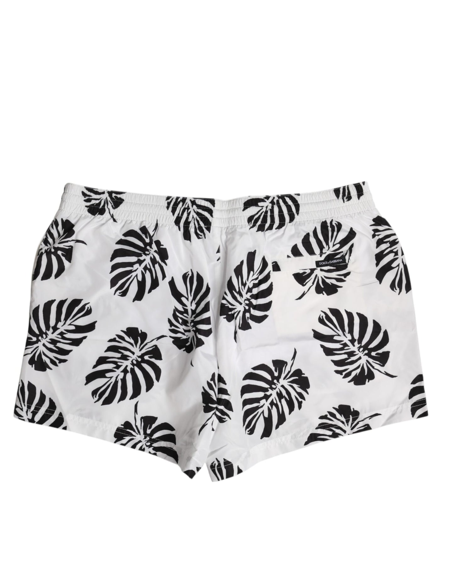 Maillots de bain Dolce & Gabbana, short de plage imprimé blanc et noir