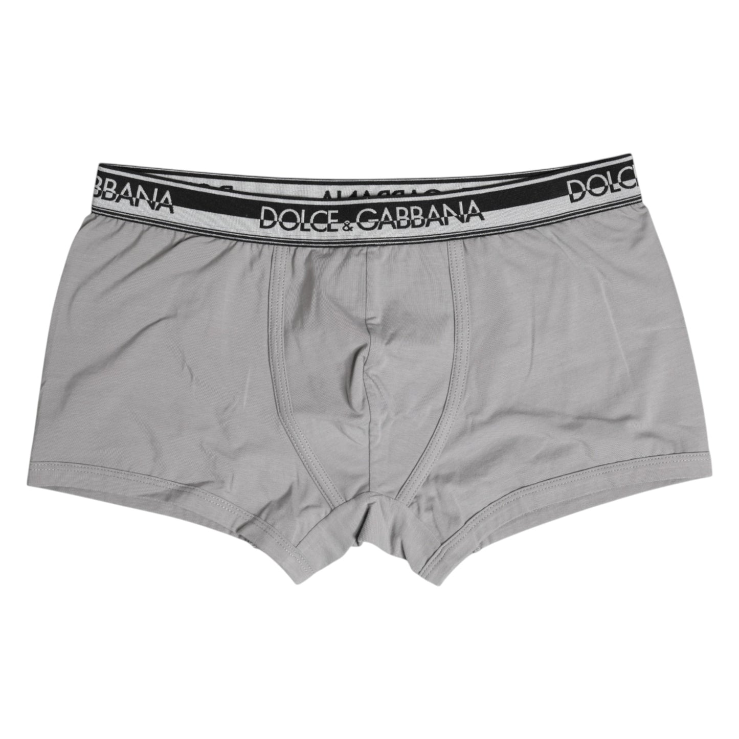 Boxer classique en coton stretch gris Dolce & Gabbana
