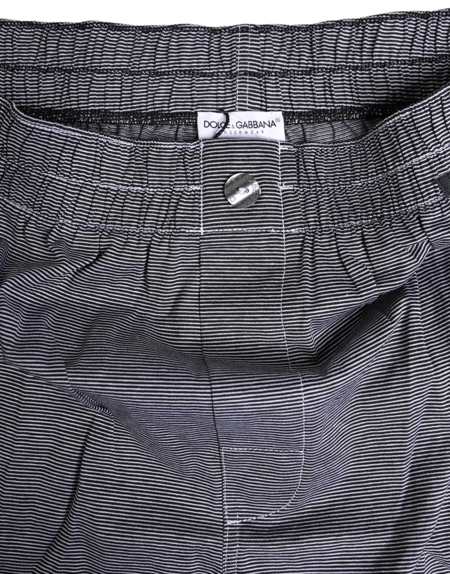 Boxer classique en coton à rayures grises Dolce & Gabbana