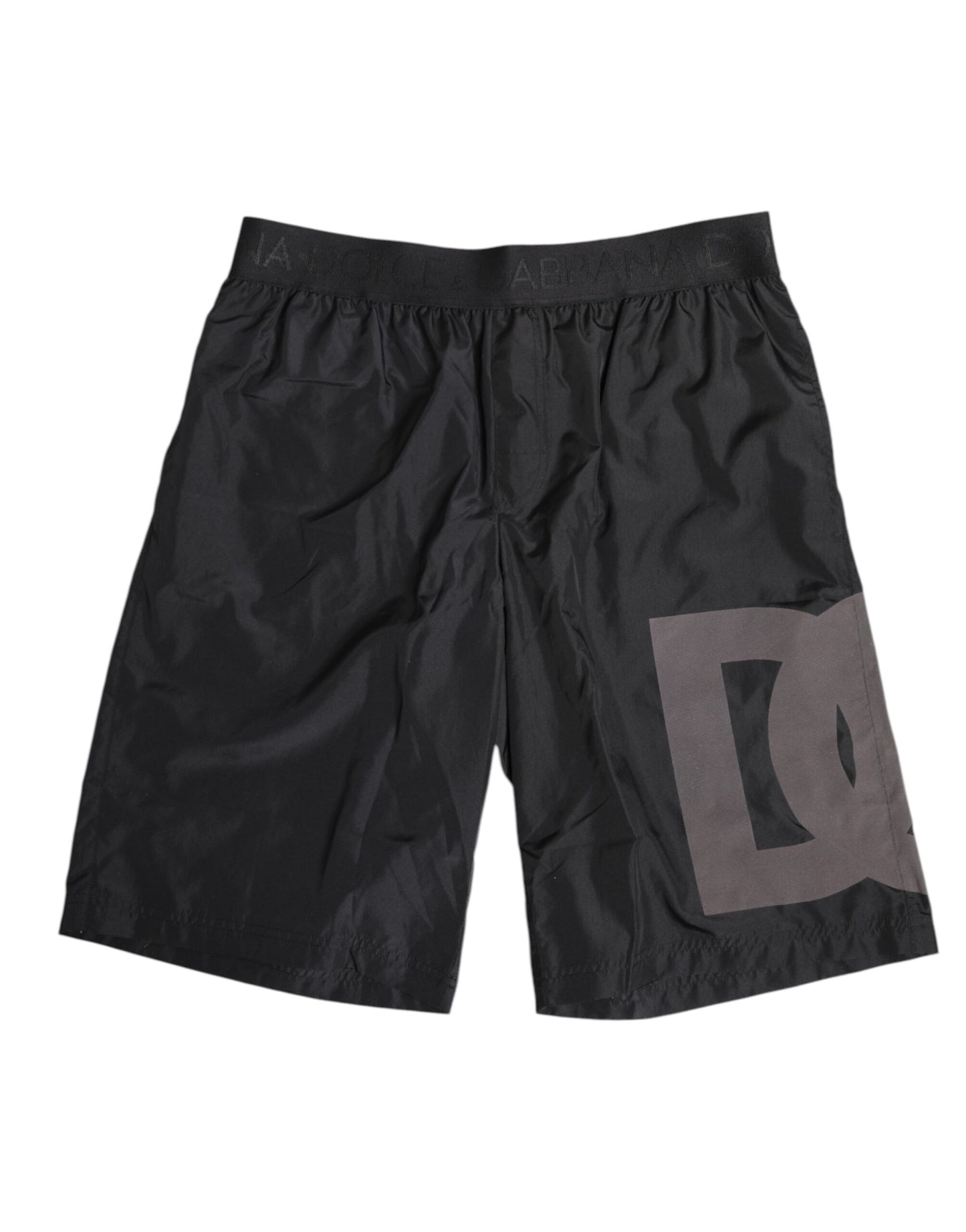 Maillot de bain Dolce & Gabbana noir avec logo imprimé pour homme