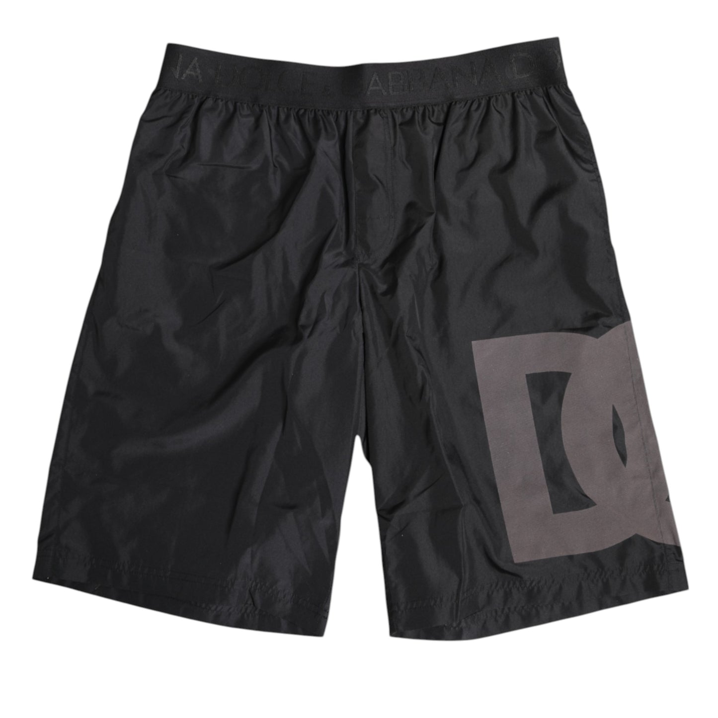 Maillot de bain Dolce & Gabbana noir avec logo imprimé pour homme