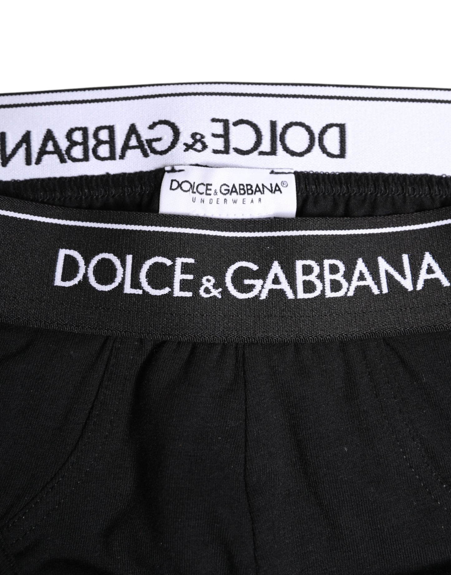 Sous-vêtement classique en coton stretch noir Dolce & Gabbana