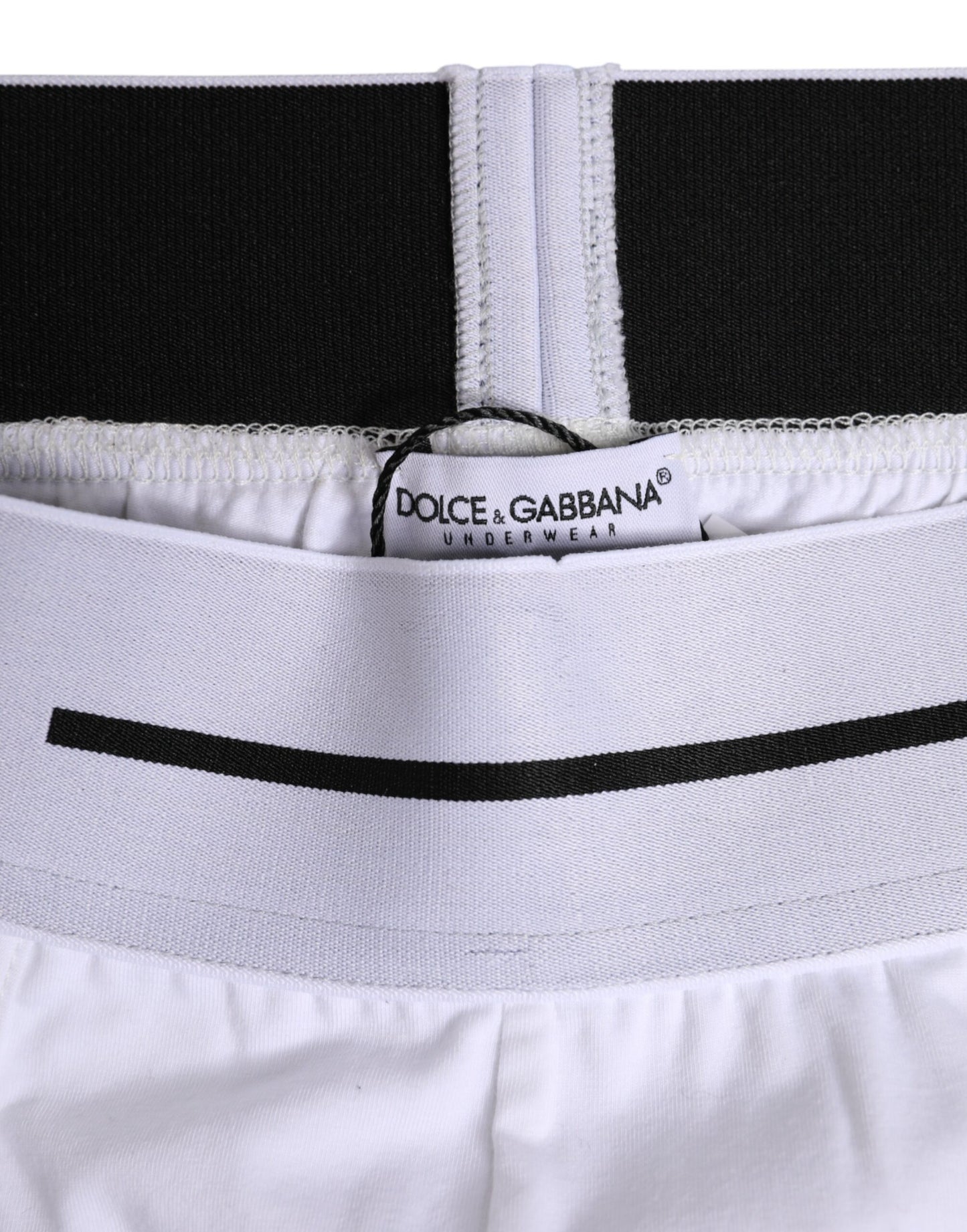 Boxer classique en coton stretch blanc Dolce & Gabbana