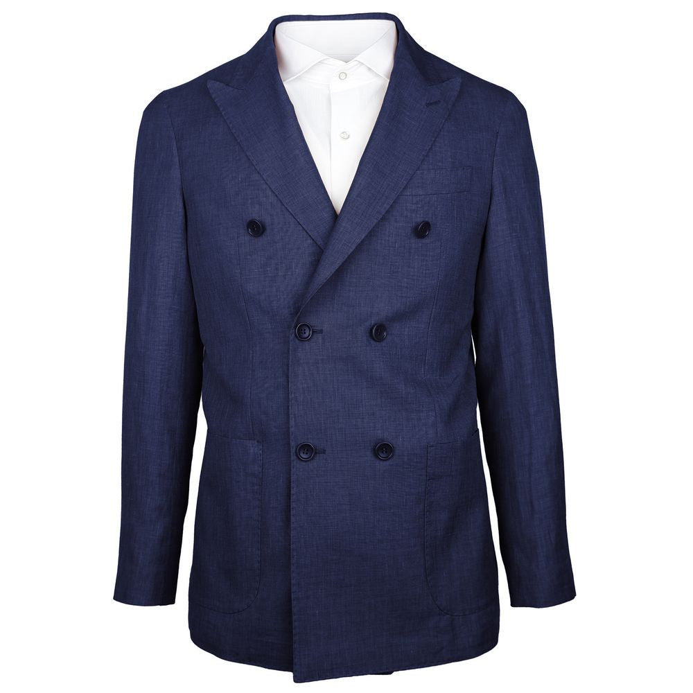 Blazer en lin bleu fabriqué en Italie