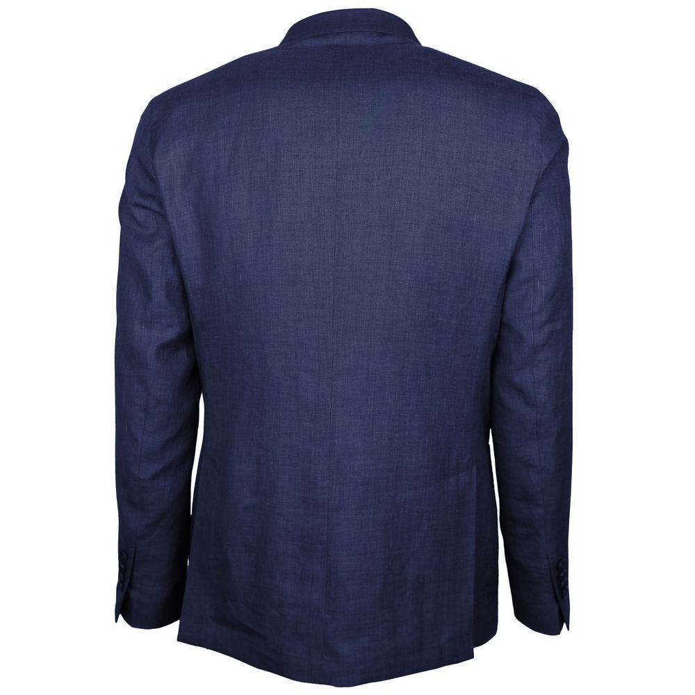 Blazer en lin bleu fabriqué en Italie