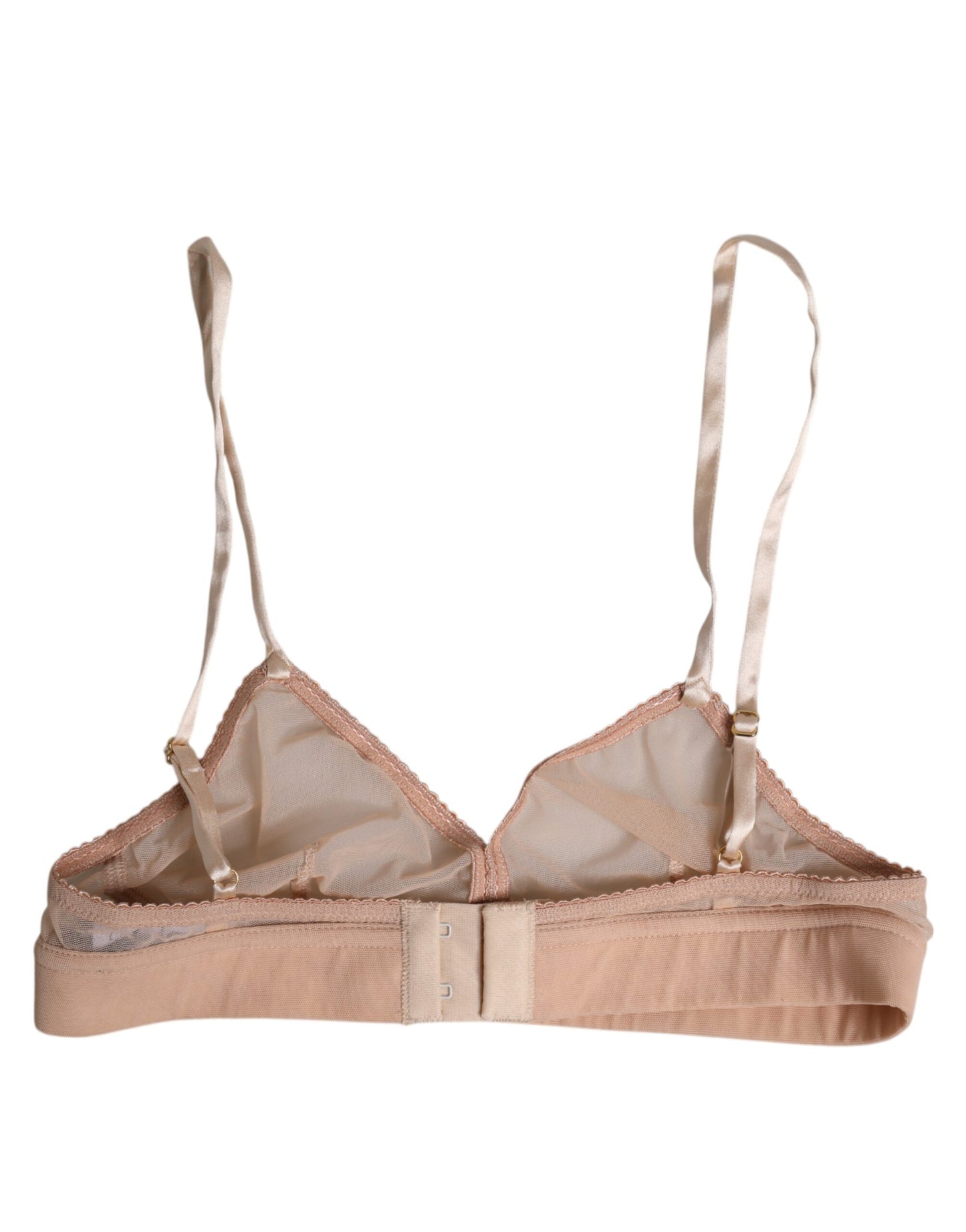 Soutien-gorge sans armatures Dolce & Gabbana en nylon rose poudré avec logo DG