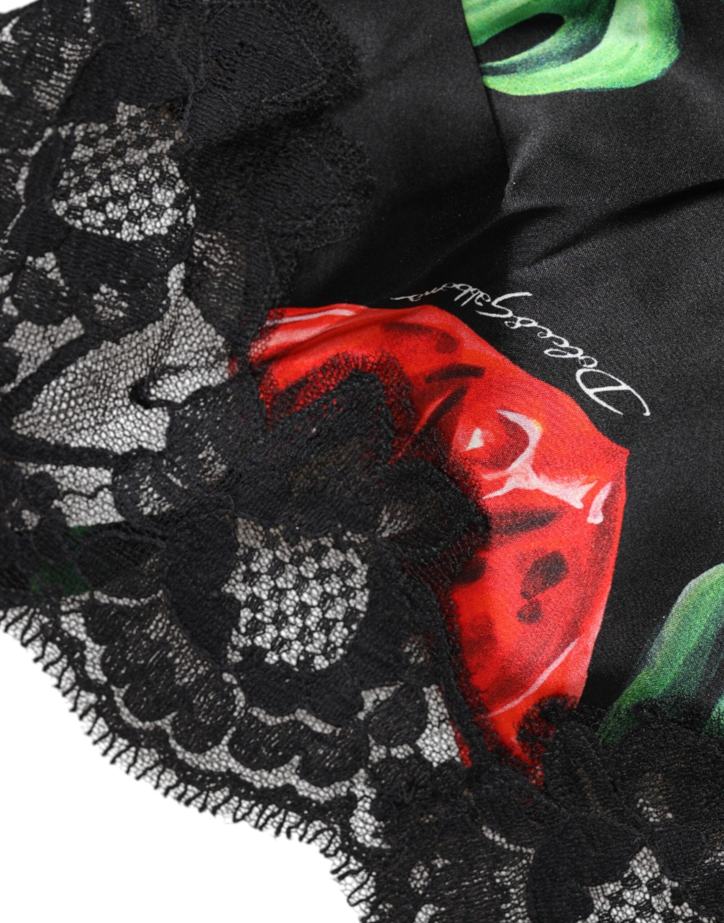 Dolce & Gabbana Débardeur en soie à fleurs multicolores Lingerie Sous-vêtements