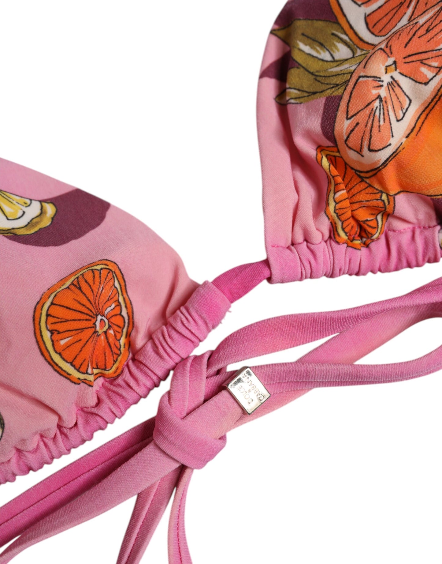Maillot de bain 2 pièces imprimé rose Dolce & Gabbana