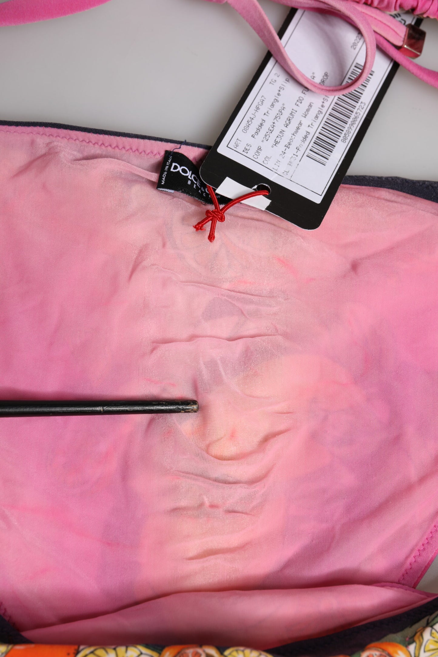 Maillot de bain 2 pièces imprimé rose Dolce & Gabbana