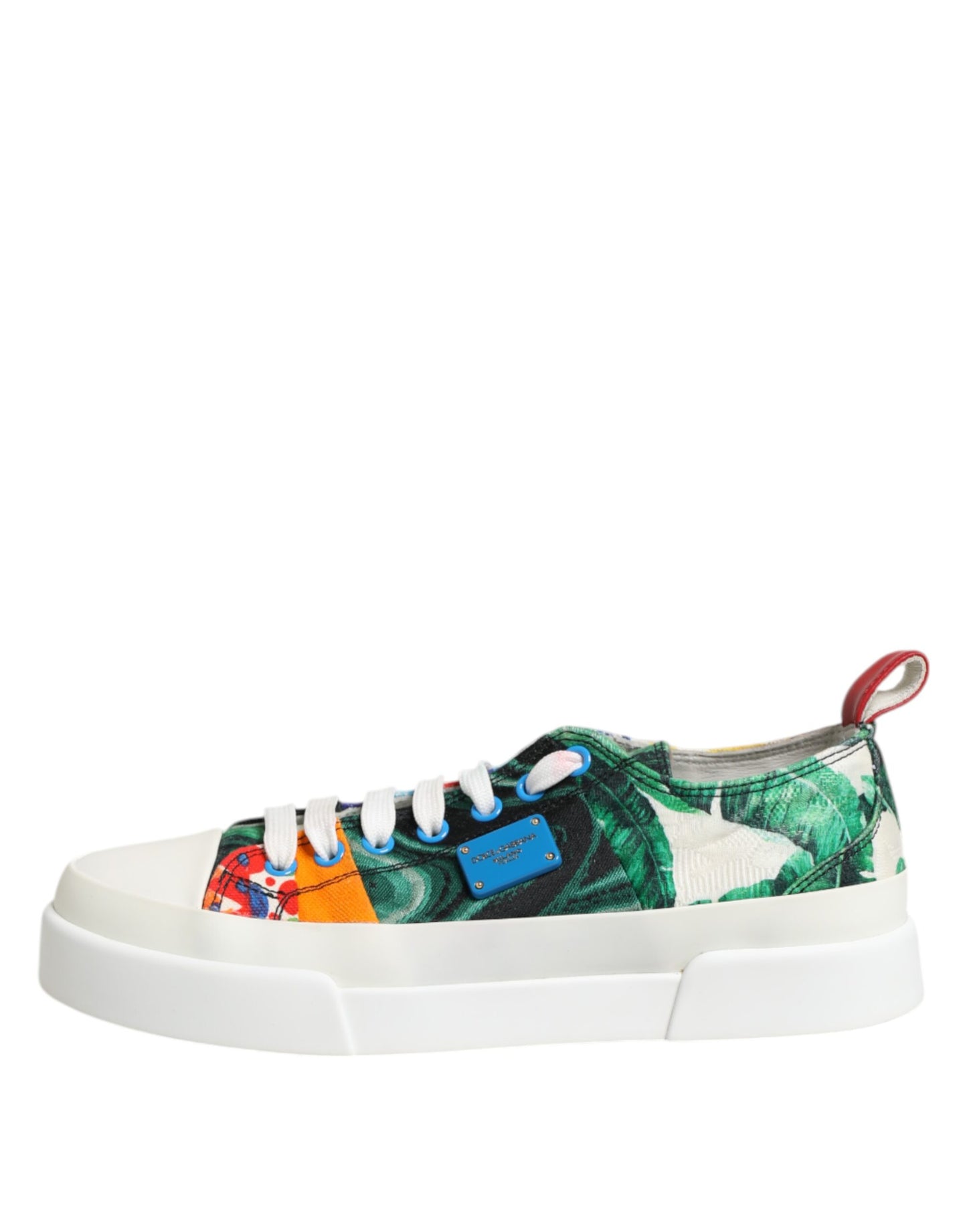 Dolce & Gabbana Multicolor Patchwork Low Top Sneakers Shoes by Dolce & Gabbana