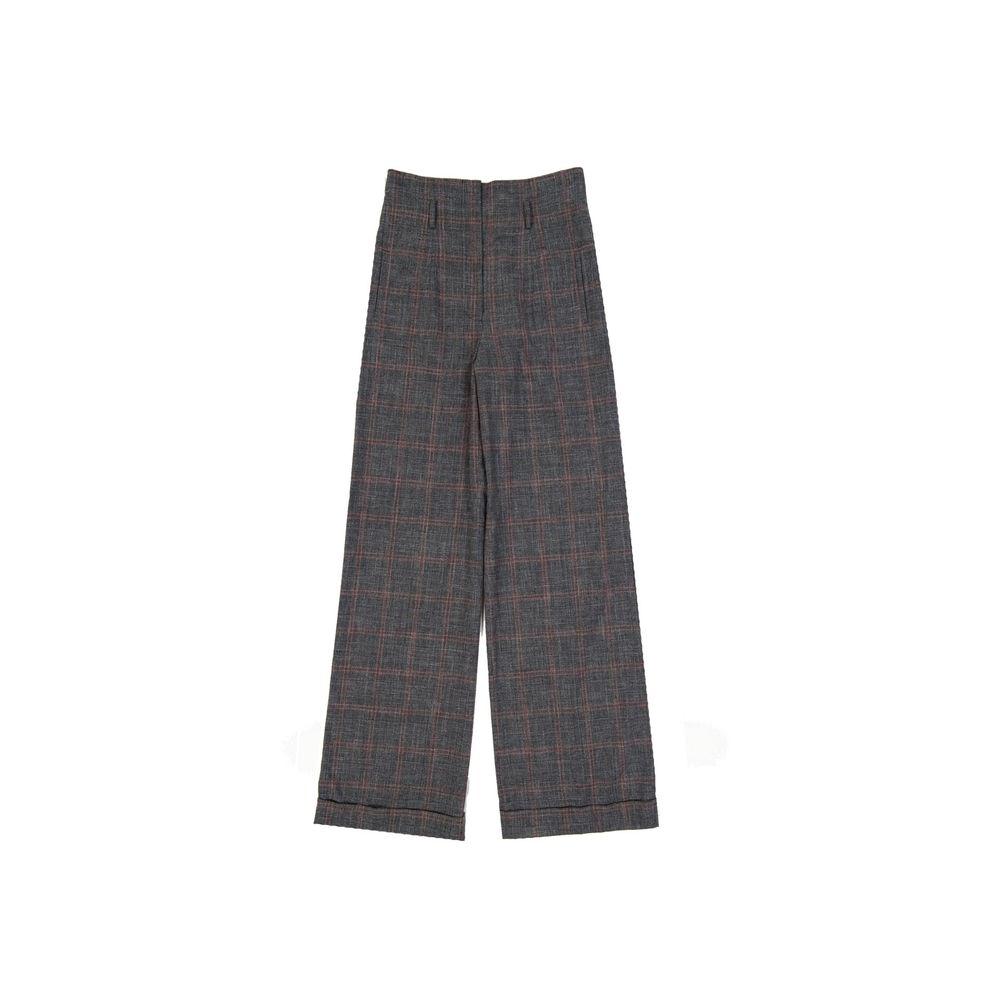 Pantalon en coton et laine Alberta Ferretti