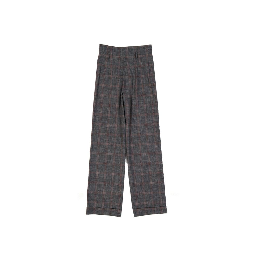Pantalon en coton et laine Alberta Ferretti