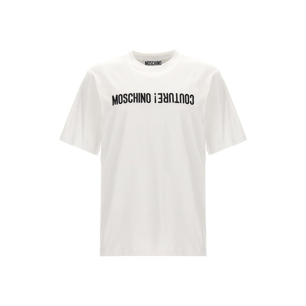 T-shirt avec logo Moschino à l'envers
