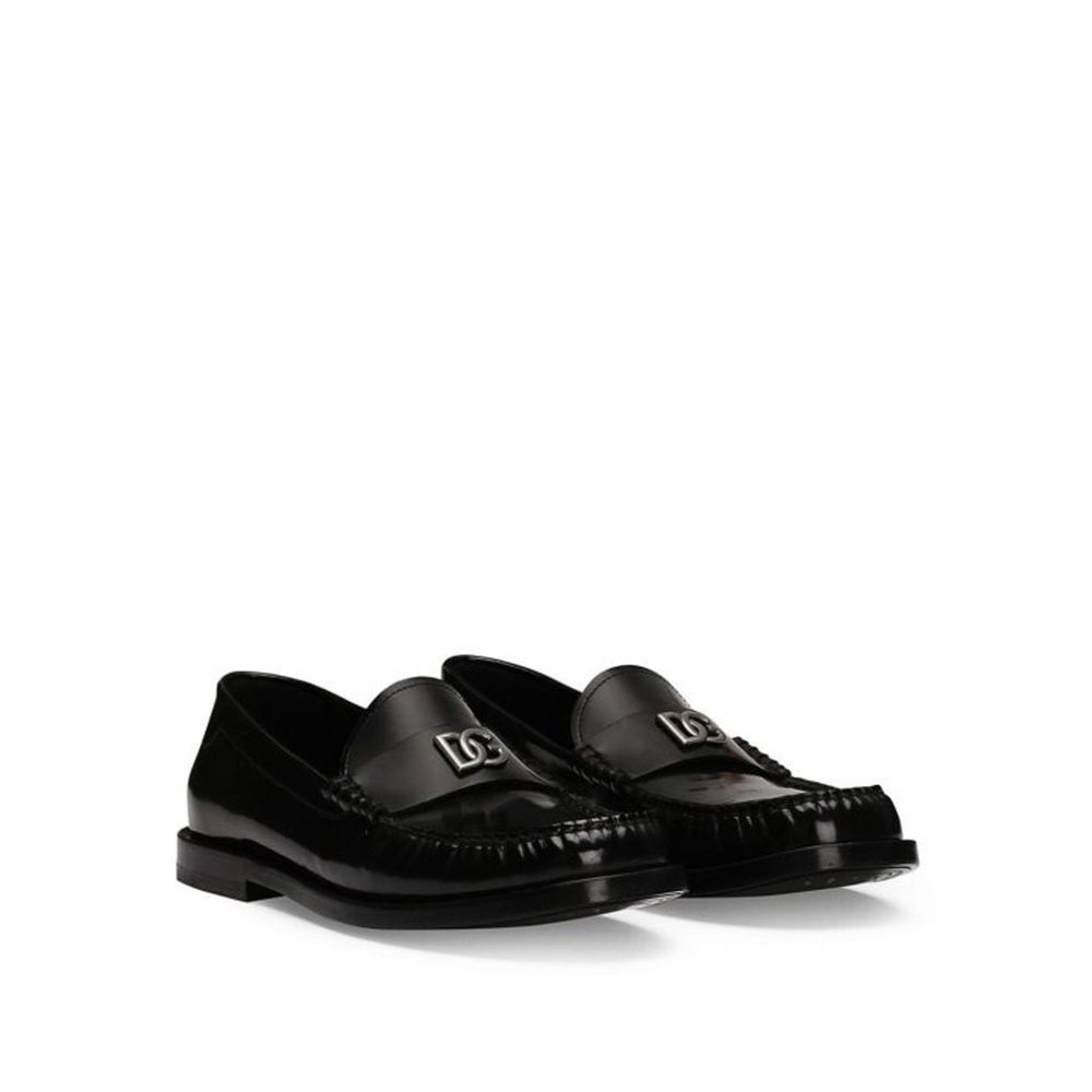 Mocassins en cuir à logo Dolce & Gabbana
