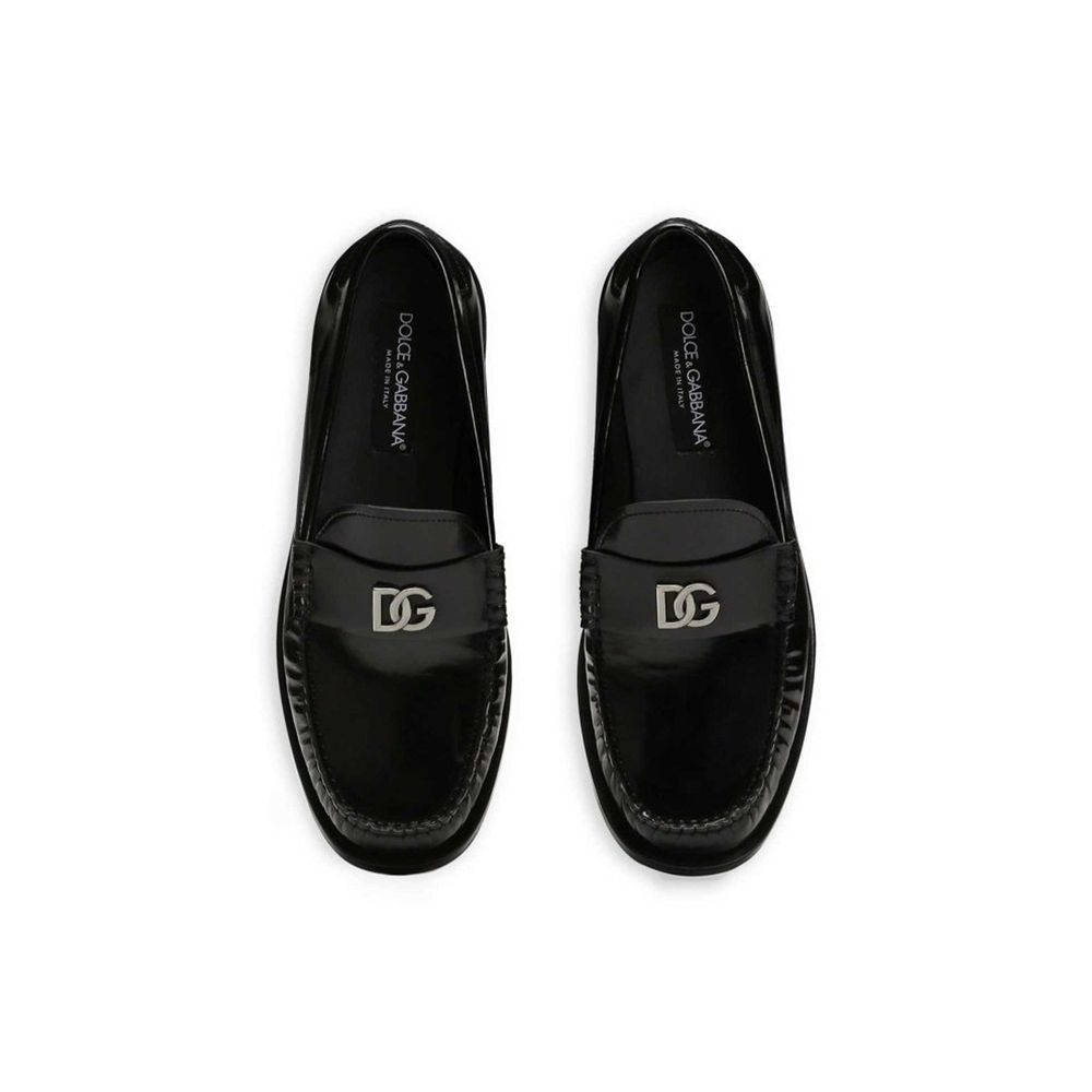 Mocassins en cuir à logo Dolce & Gabbana