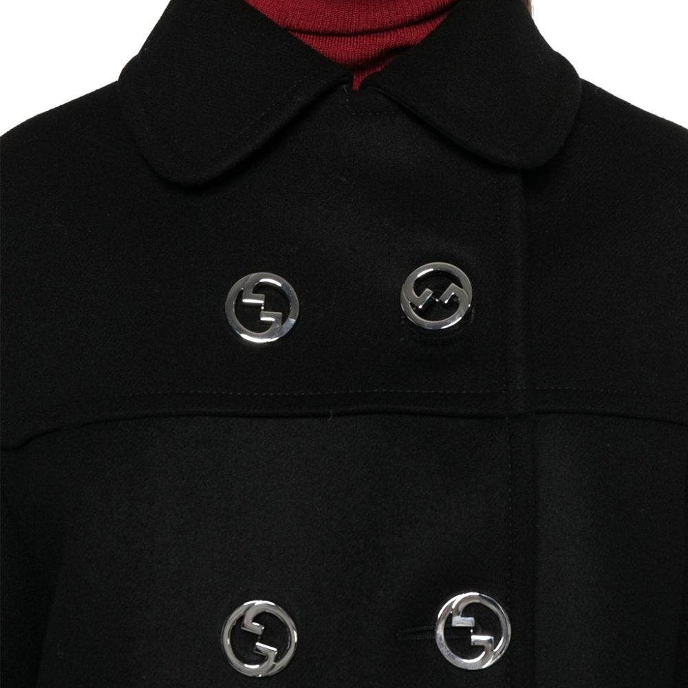 Manteau croisé en laine Gucci