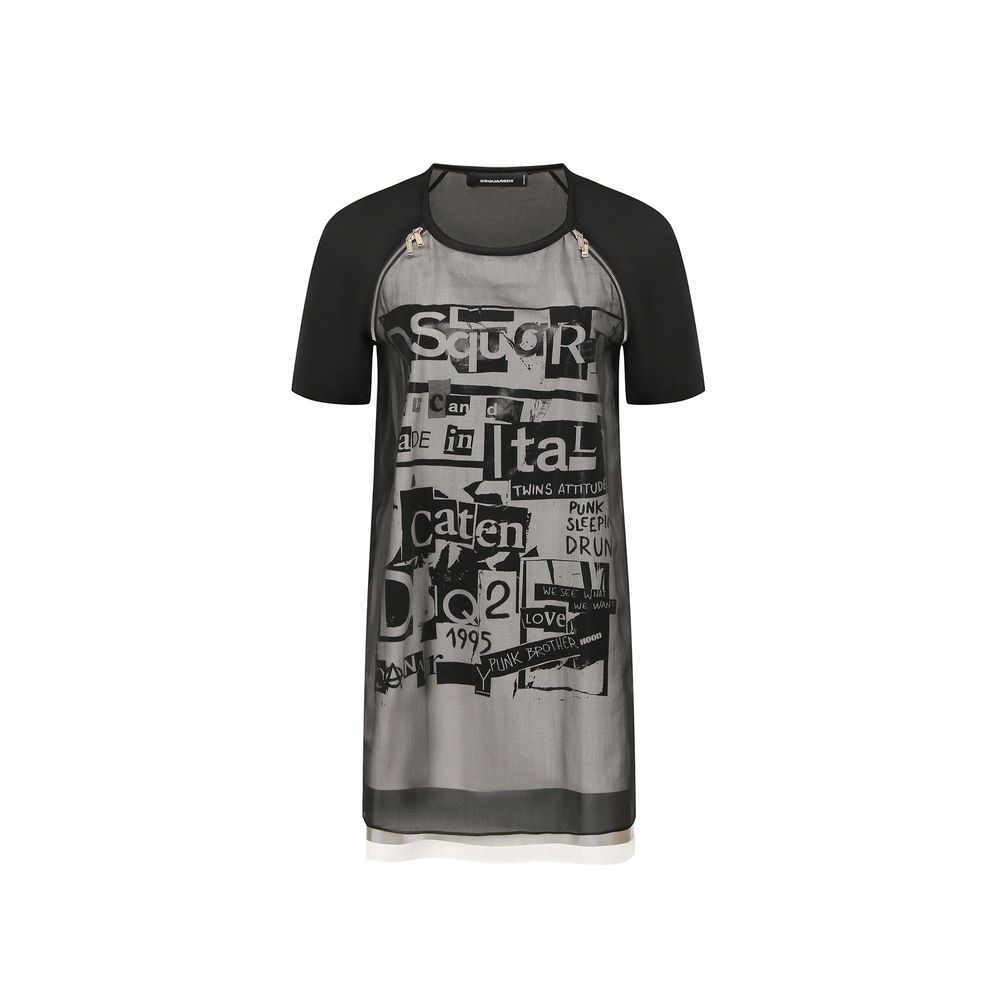 Mini-robe en soie imprimée Dsquared²