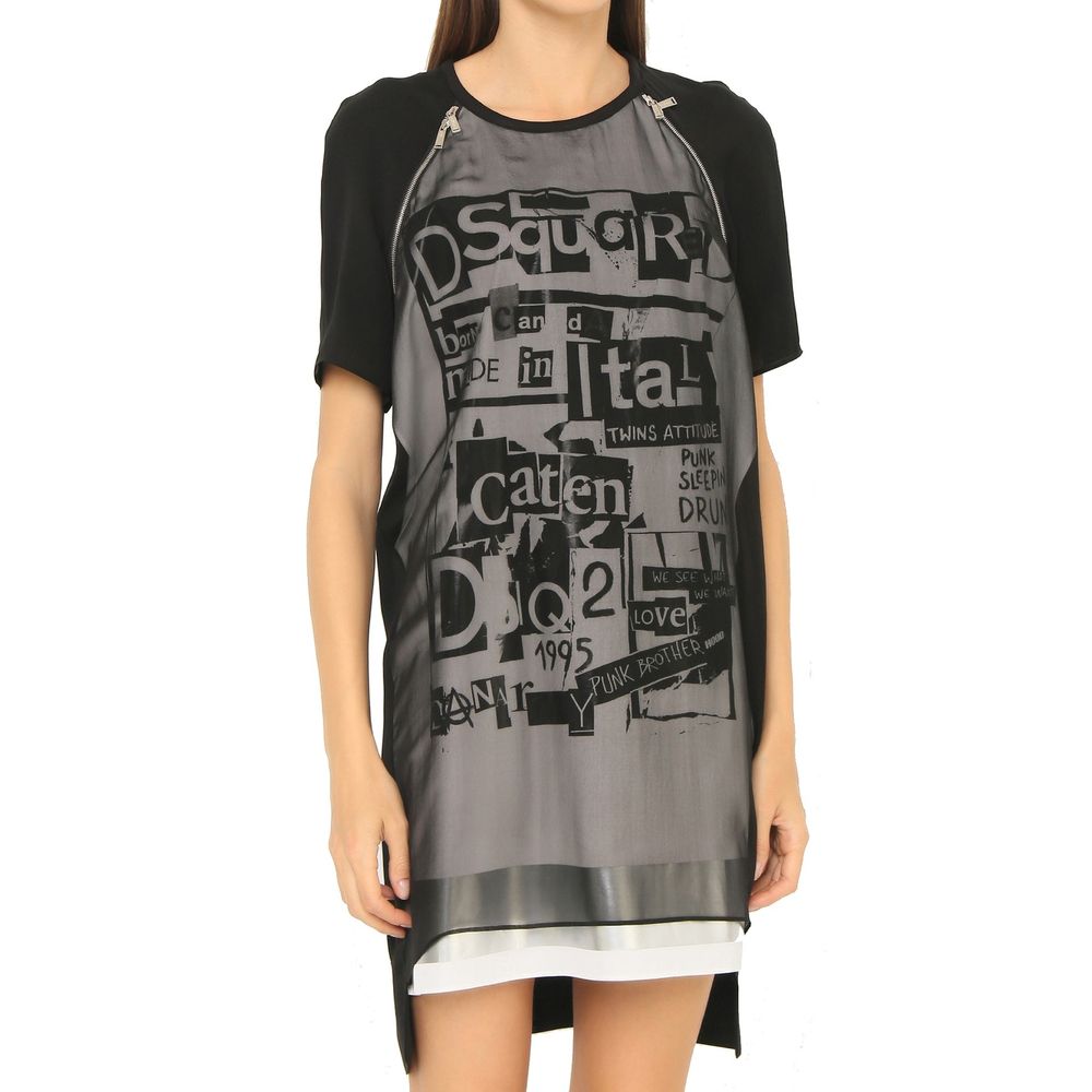 Mini-robe en soie imprimée Dsquared²