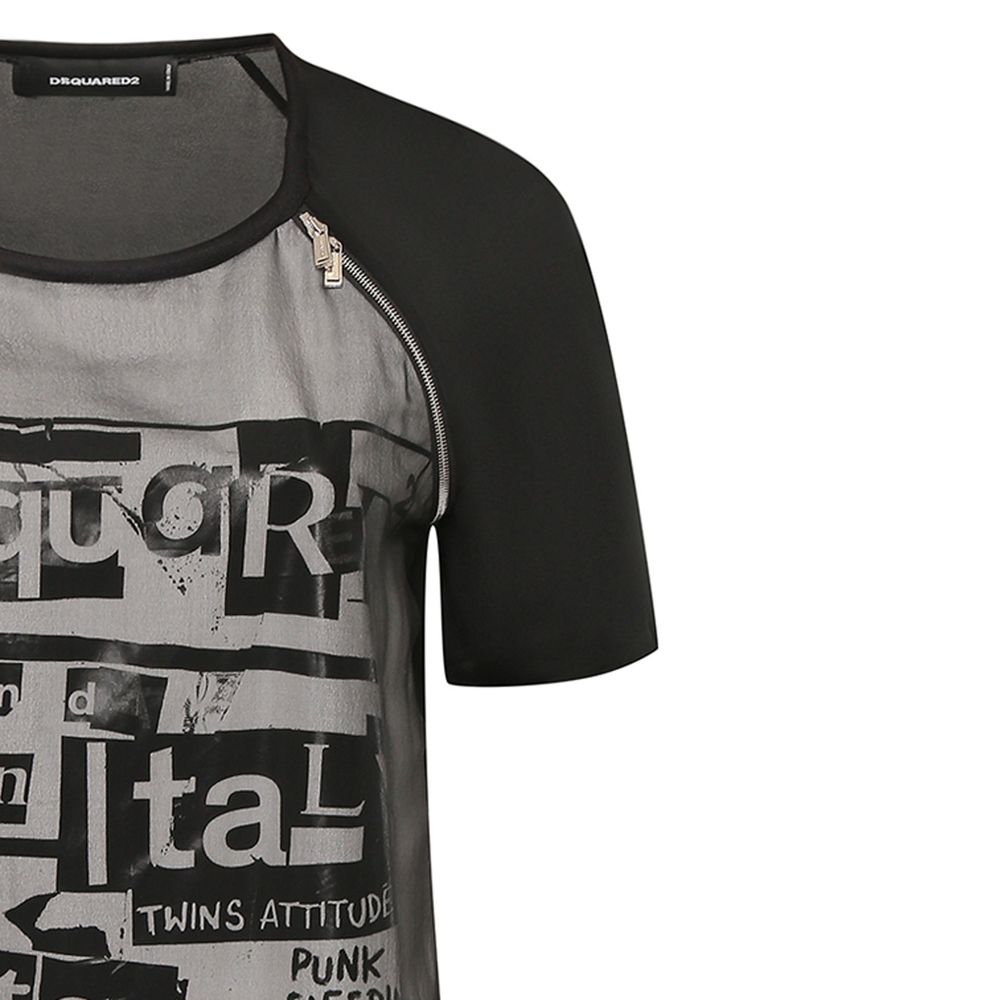 Mini-robe en soie imprimée Dsquared²