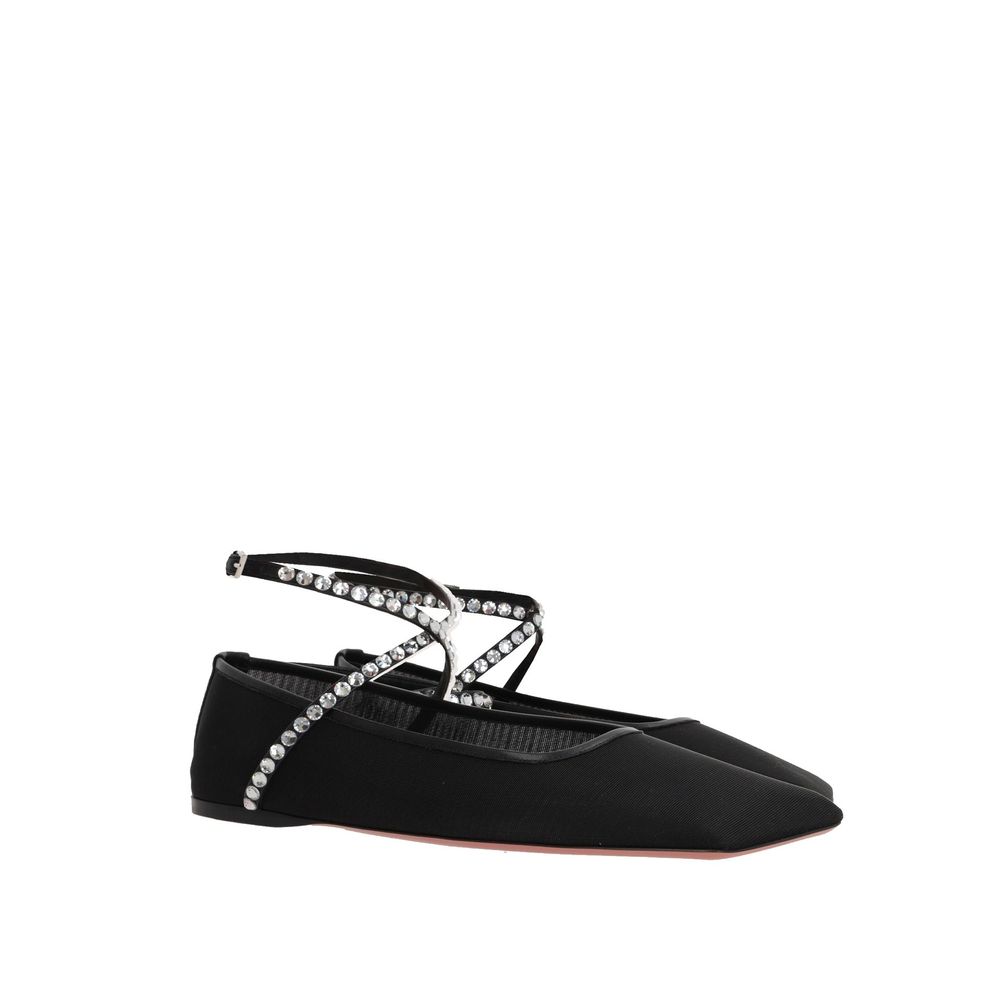 Amina Muaddi Mesh Crystal Ballerina Flats by Amina Muaddi