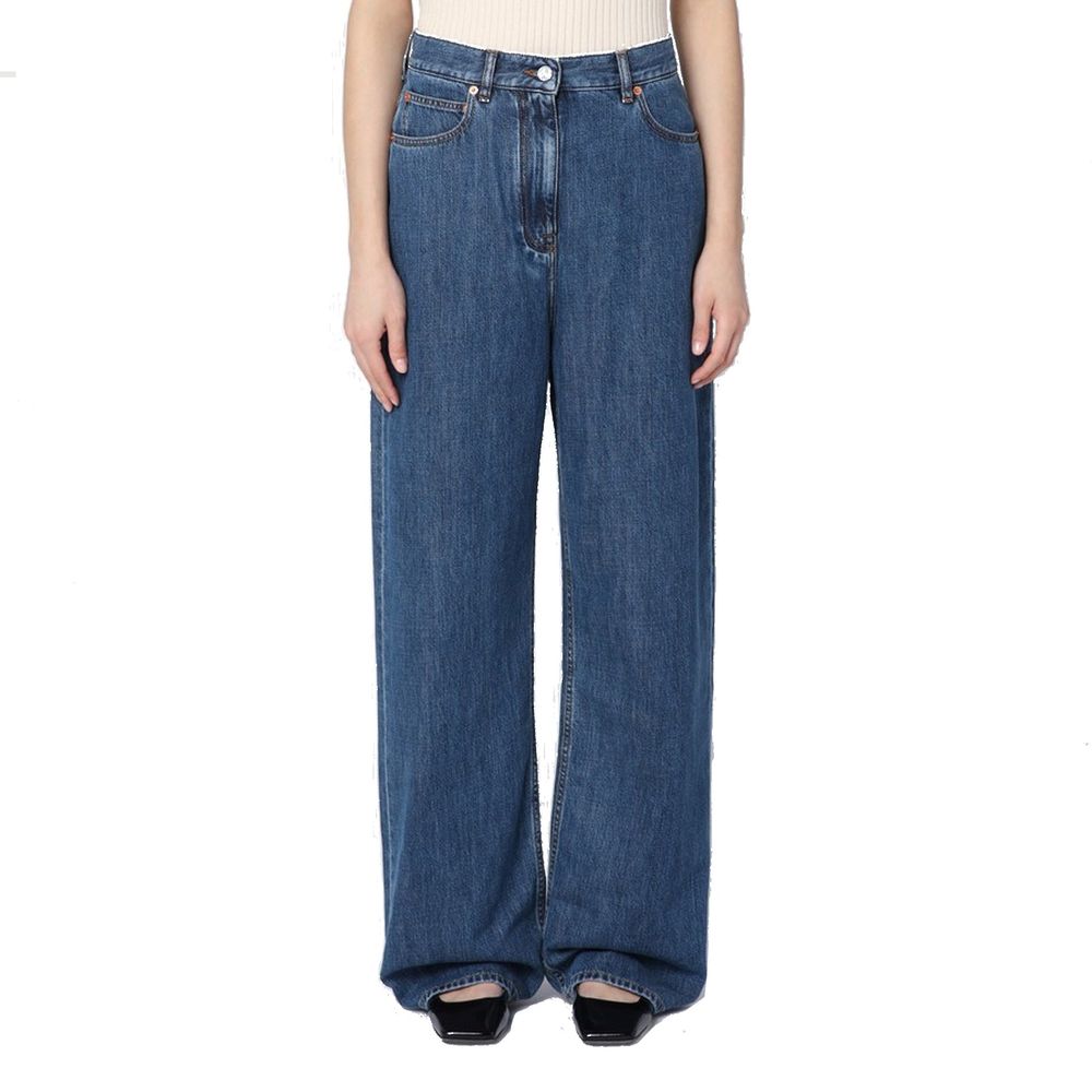 Jean large en denim Valentino