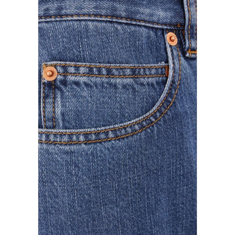 Jean large en denim Valentino