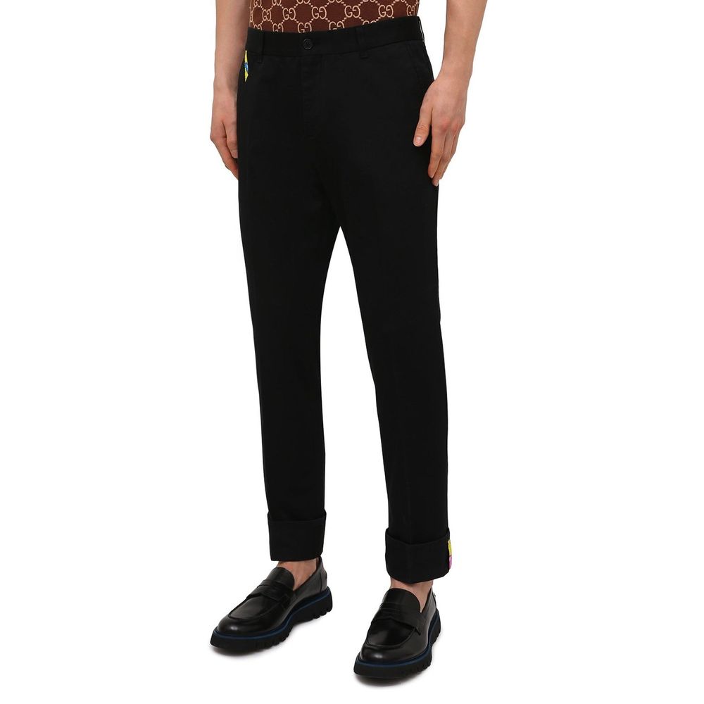 Pantalon en gabardine de coton Versace