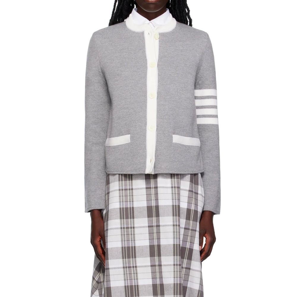 Cardigan en laine à 4 barres Thom Browne