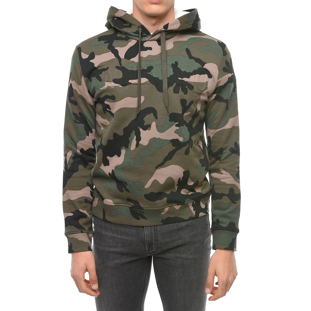 Sweat à capuche à motif camouflage Valentino