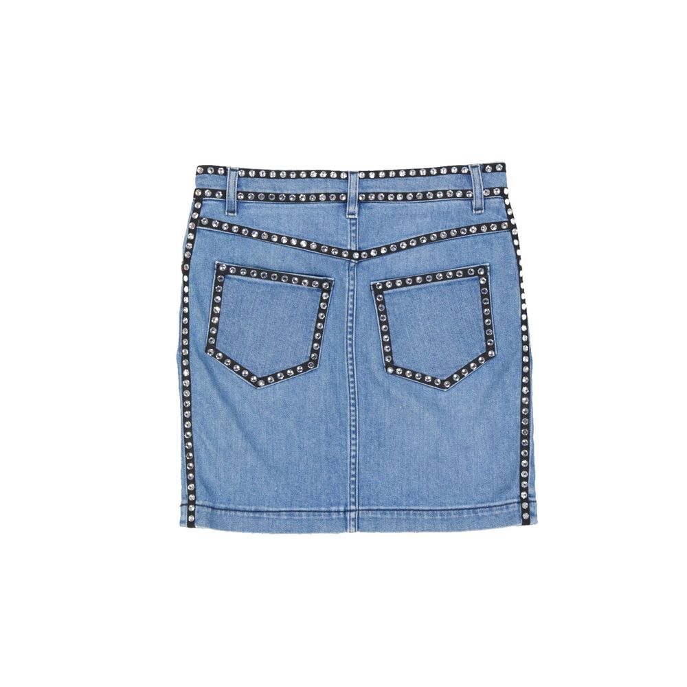 Jupe en jean de coton Moschino Couture