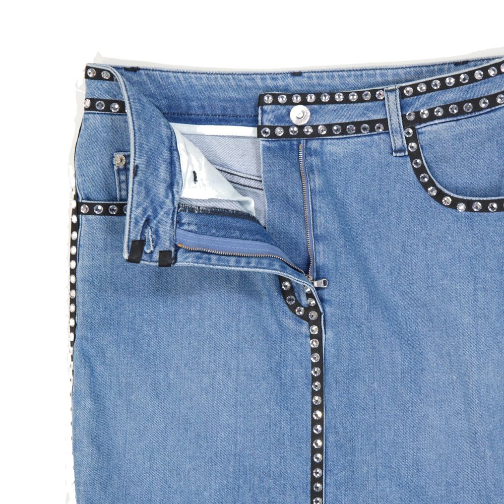 Jupe en jean de coton Moschino Couture
