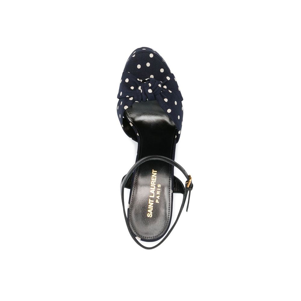 Saint Laurent Bianca Polka Dot Sandals