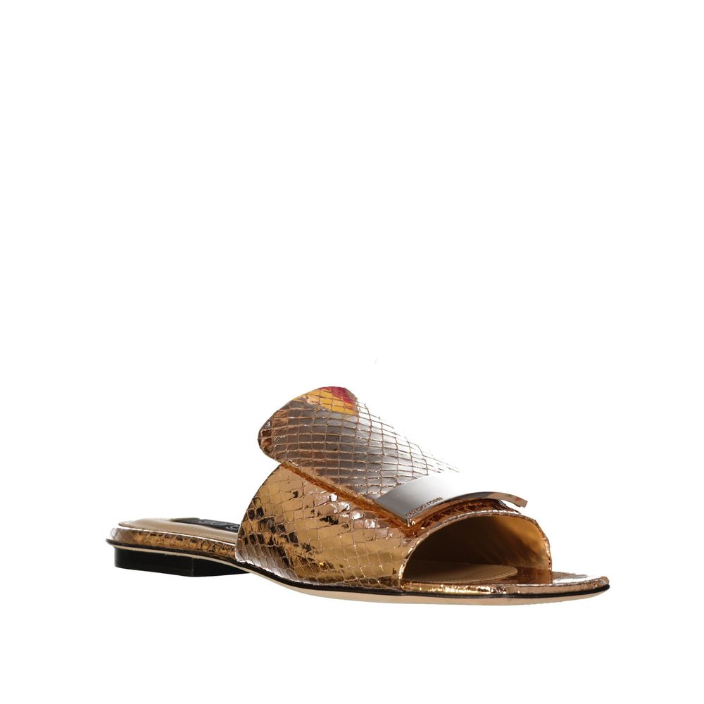 Sergio Rossi Leather Flat Sandals by Sergio Rossi