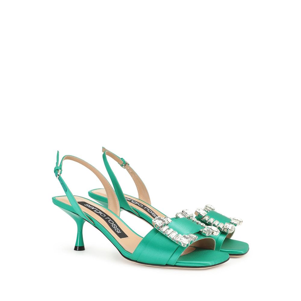 Sergio Rossi SR Twenty 060 Satin Sandals by Sergio Rossi