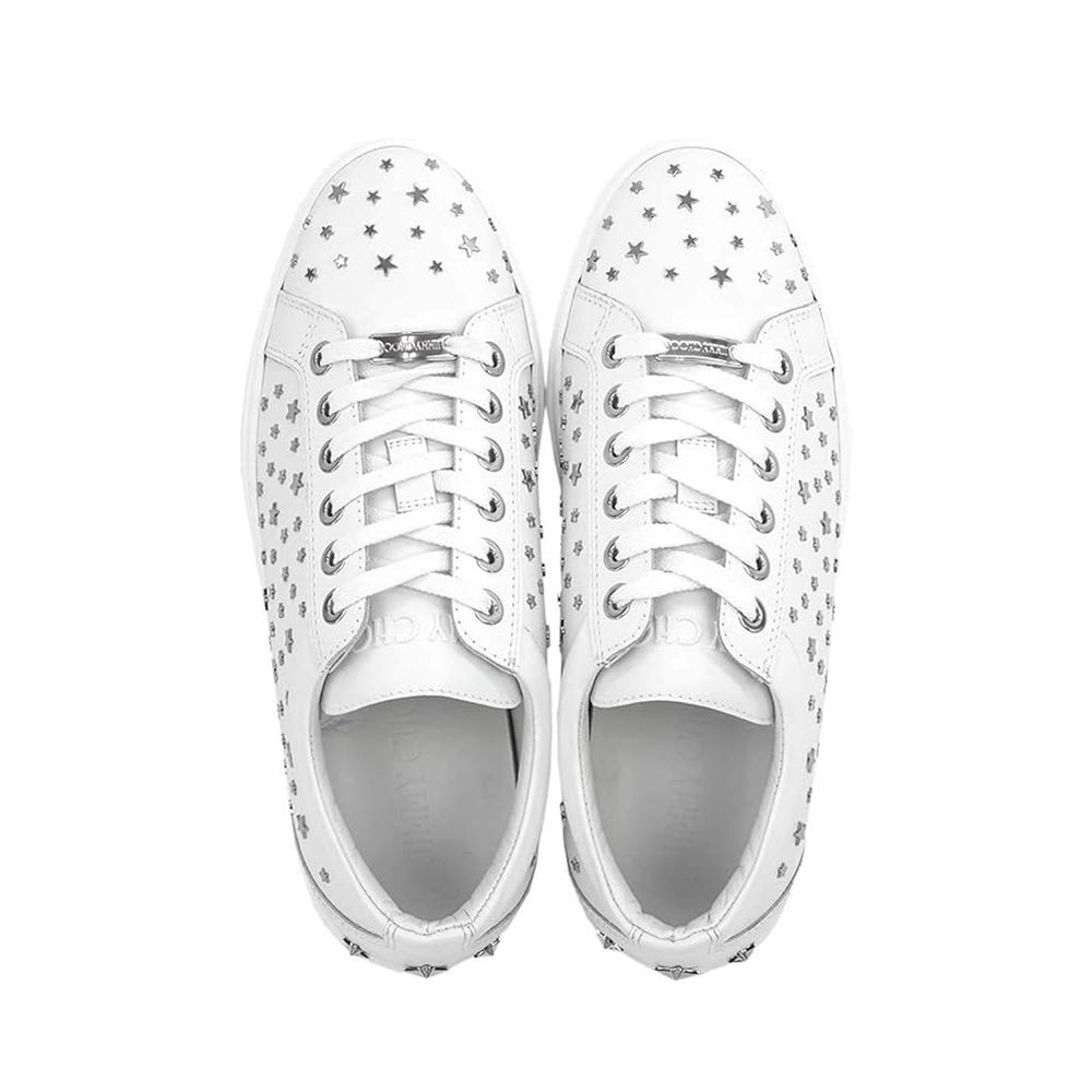 Jimmy Choo Cash Star Leather Sneakers by Jimmy Choo