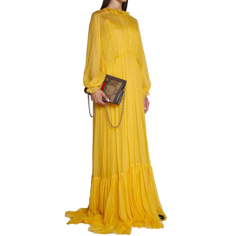 Robe longue en soie Gucci