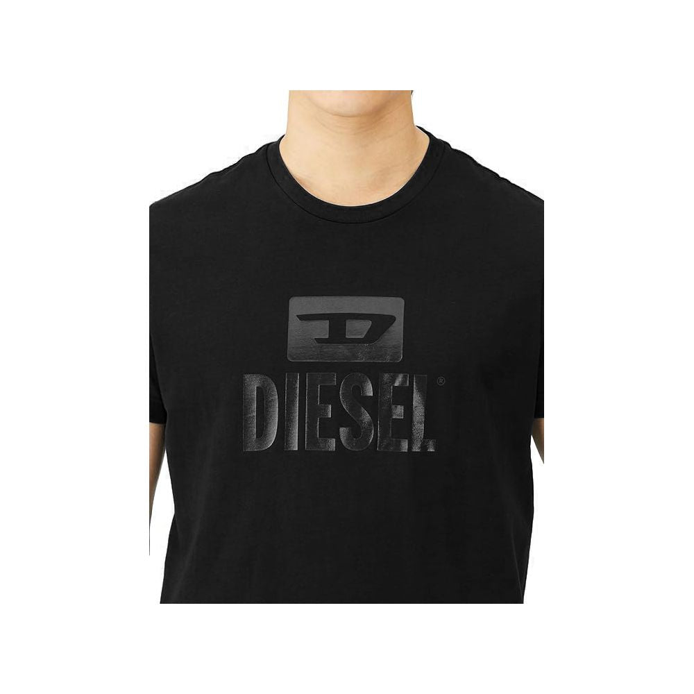 T-shirt en coton noir Diesel