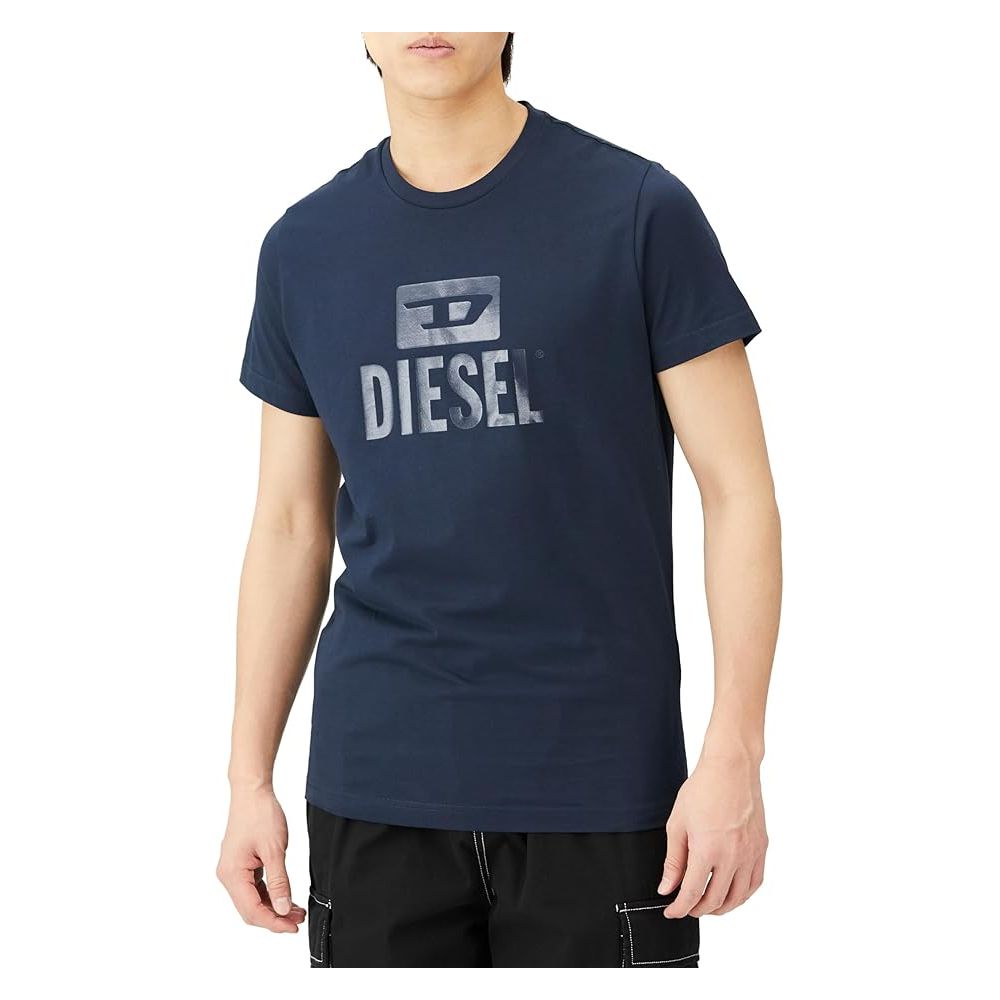 T-shirt en coton bleu Diesel