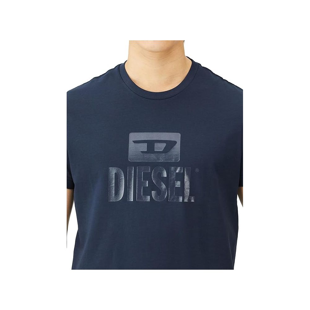 T-shirt en coton bleu Diesel