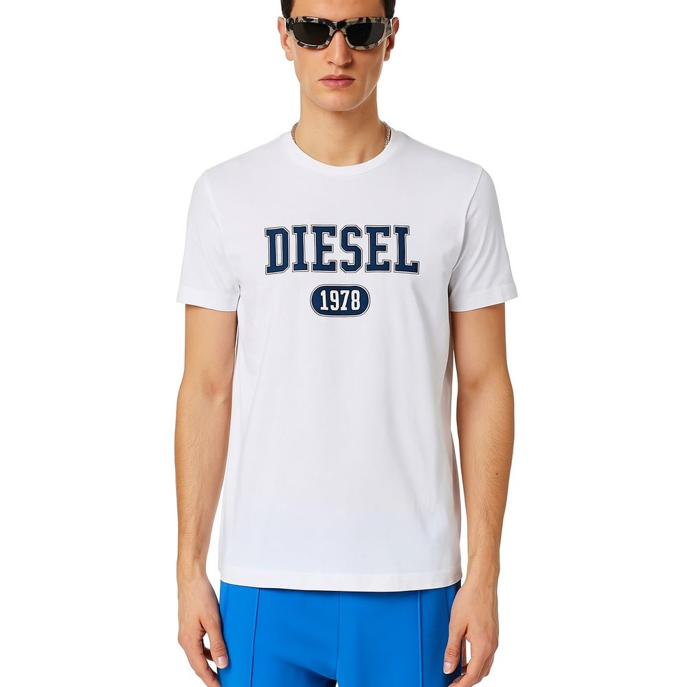 T-shirt en coton blanc Diesel
