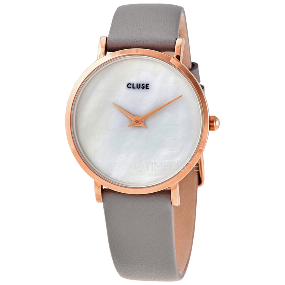 Montre Cluse en cuir gris