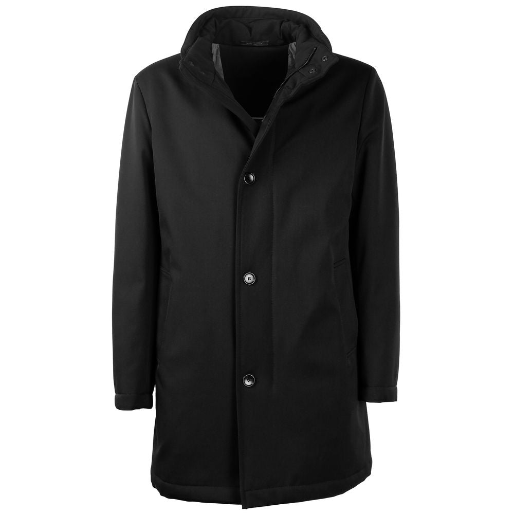 Veste en laine noire fabriquée en Italie