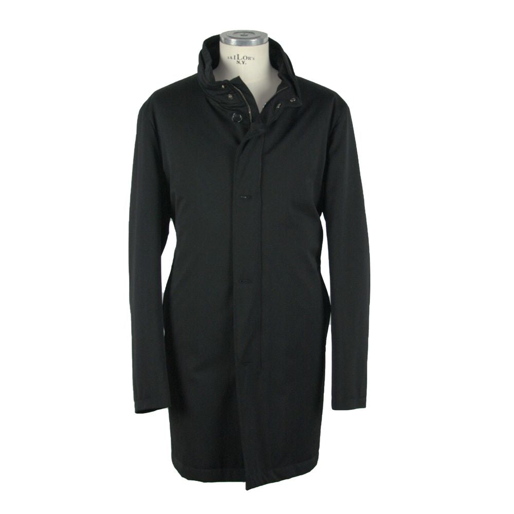 Veste en laine noire fabriquée en Italie
