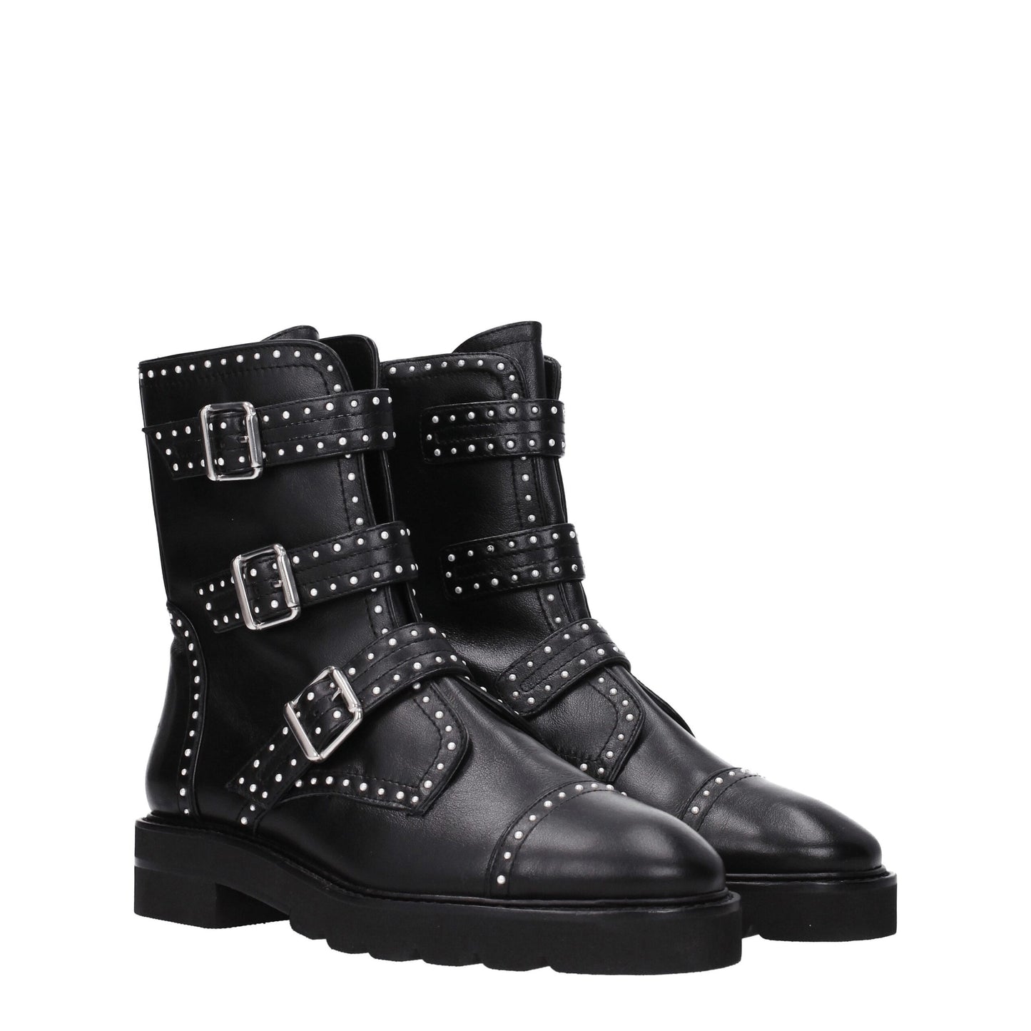 Stuart Weitzman Black Leather Ankle Boots by Stuart Weitzman